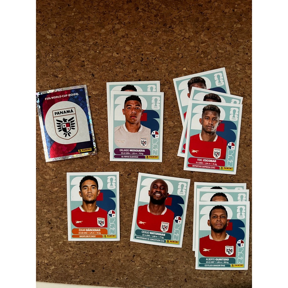 Panini FIFA World Cup 2026 Panama Sticker Lot Team Crest & Players PAN1-PAN20